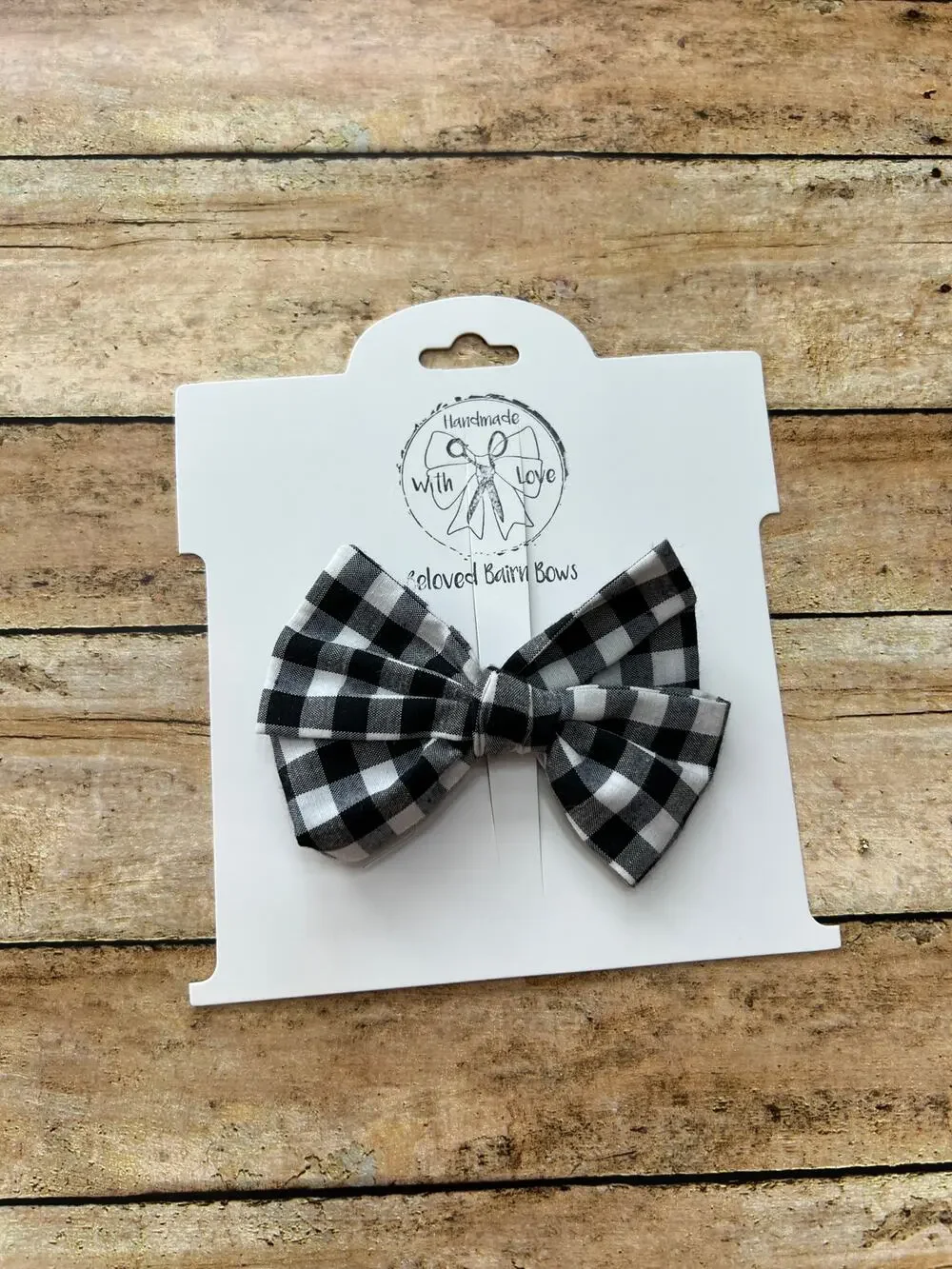 Beloved Bairn Bows Black Gingham 3